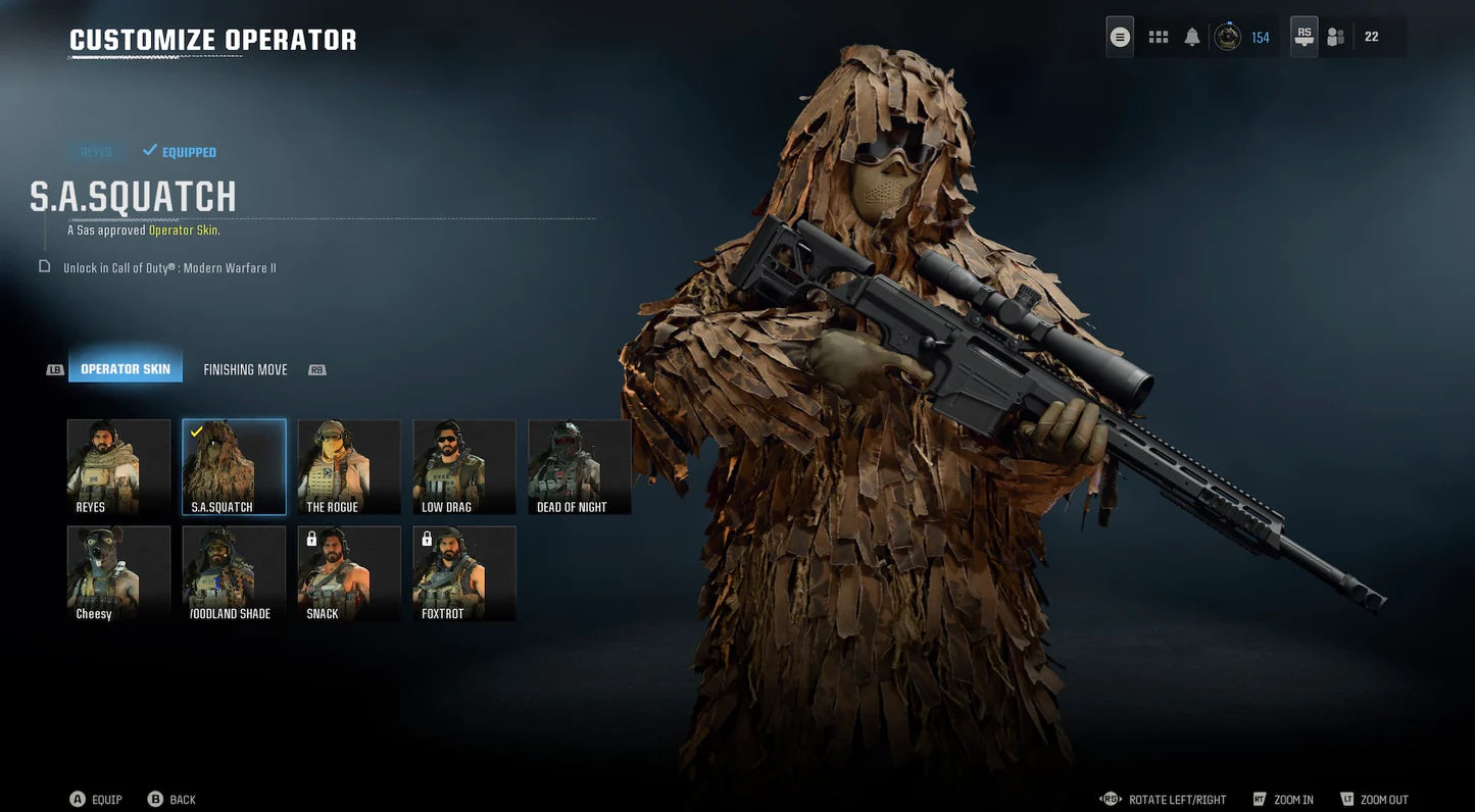 Sasquatch Ghillie Suit Skin Bundle Item