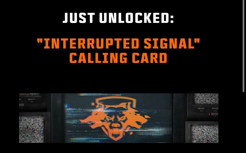Interrupted Black Ops 6 Calling Card + FREE DOUBLE XP
