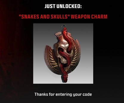 RARE: Snakes and Skulls Weapon Charm