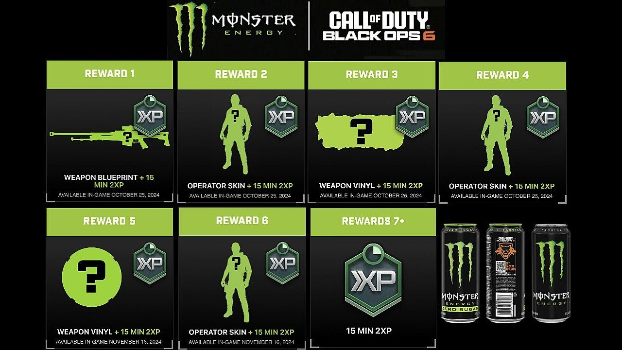 ALL Black Ops 6 x Monster Energy Rewards Pack