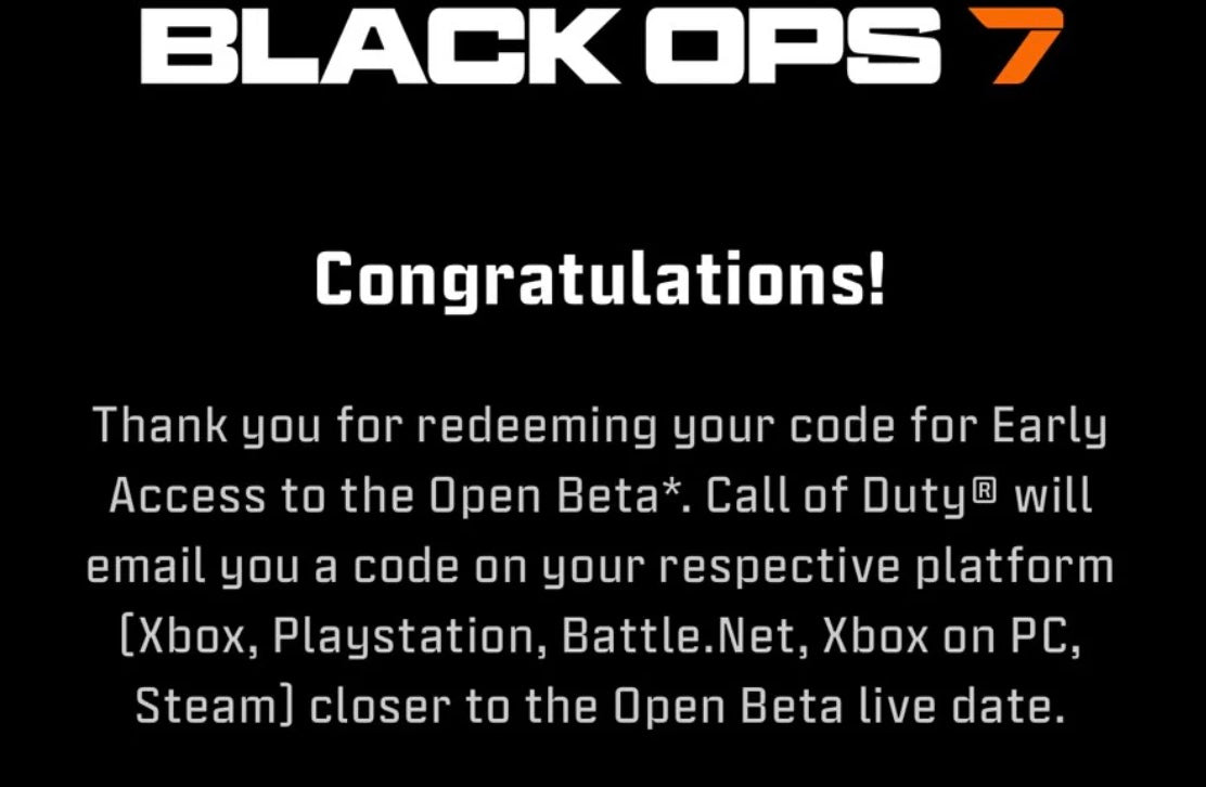 Black Ops 7 Multiplayer and Zombies Early Access Beta Code [ALL PLATFORMS]