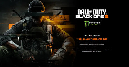 Chill Flannel Black Ops 6 Monster Energy Skin + BONUS DOUBLE XP