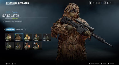 Sasquatch Ghillie Suit Skin Bundle Item